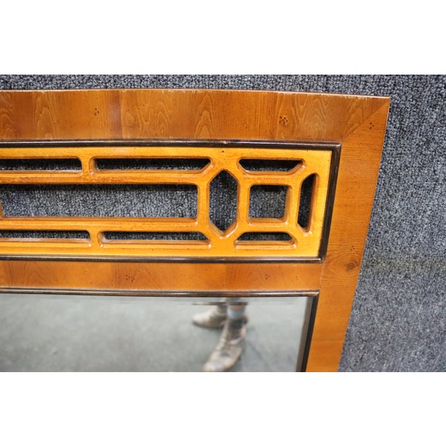 Mid 20th Century Mid Century Fruitwood Mirror For Sale - Image 5 of 5