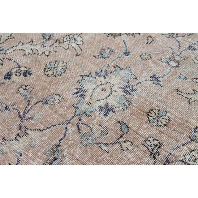 Textile Oversized Vintage Hand Knotted Turkish Rug - 99" X 145" For Sale - Image 7 of 11