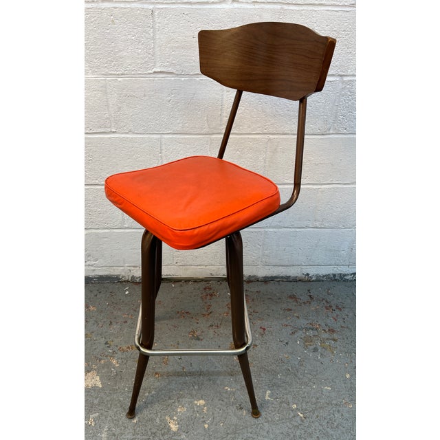 Mid-Century Modern Swivel Bar Stools Circa 1960's For Sale - Image 11 of 14