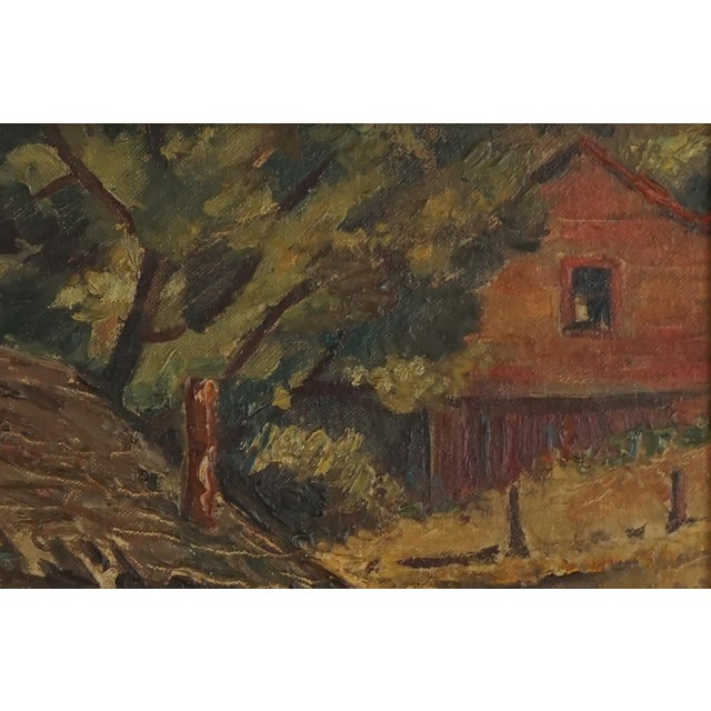 American Mid Century California Gold Rush Landscape, Amador City by John B Matthew For Sale - Image 3 of 6