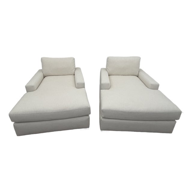 Restoration Hardware Maxwell Chaises (Set of 2) For Sale