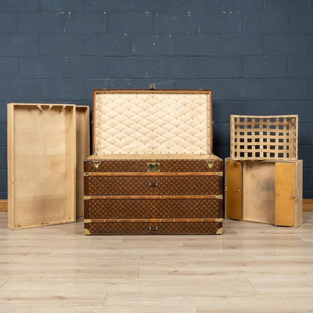 20th Century Malle Haute in Monogram Canvas from Louis Vuitton, France, 1910s For Sale - Image 9 of 18