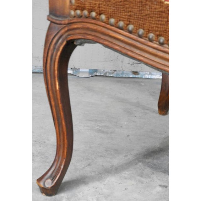 Late 19th Century French Needlepoint Rococo Fauteil For Sale - Image 4 of 10