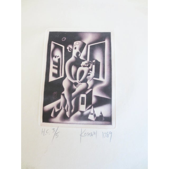 1980s Mark Kostabi Mezzotint Etching, Oedipus 1989 For Sale - Image 5 of 5
