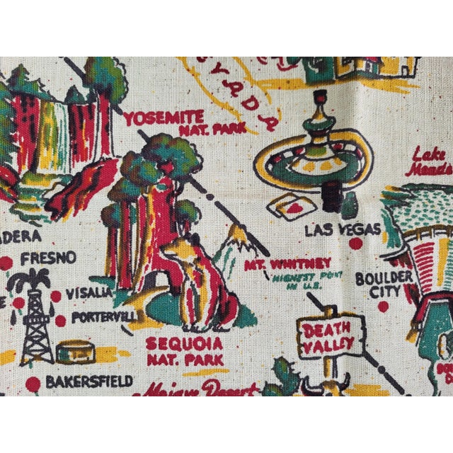 1940s 1940s California State Genuine Cactus Cloth Textile For Sale - Image 5 of 11