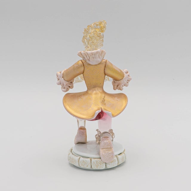 1970s Pair of 1970s Murano Style Hand Blown Italian Art Glass Gentlemen Figure Candlestick Holders For Sale - Image 5 of 10