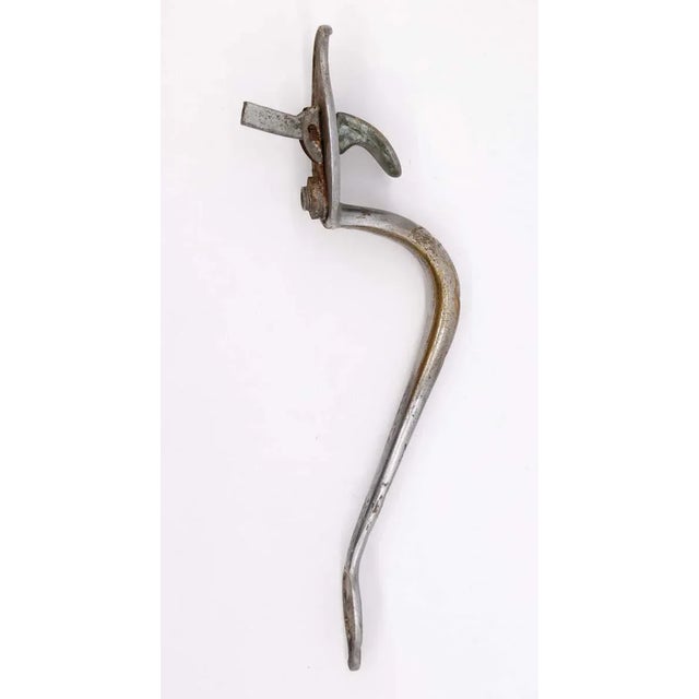Mid 20th Century Mid 20th Century Vintage Arts & Crafts Nickel Plated Brass Door Pull For Sale - Image 5 of 7