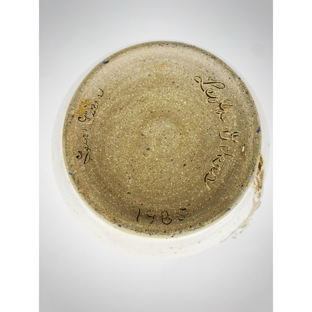 Large 1985 Gus & Leola Gikas Parrot Studio Pottery Vase, Signed American Art Pottery, 11.5″ For Sale - Image 9 of 11