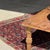 Textile Vintage Middle Eastern Rug with Pink and Blue Floral Patterns, 1980s For Sale - Image 7 of 18
