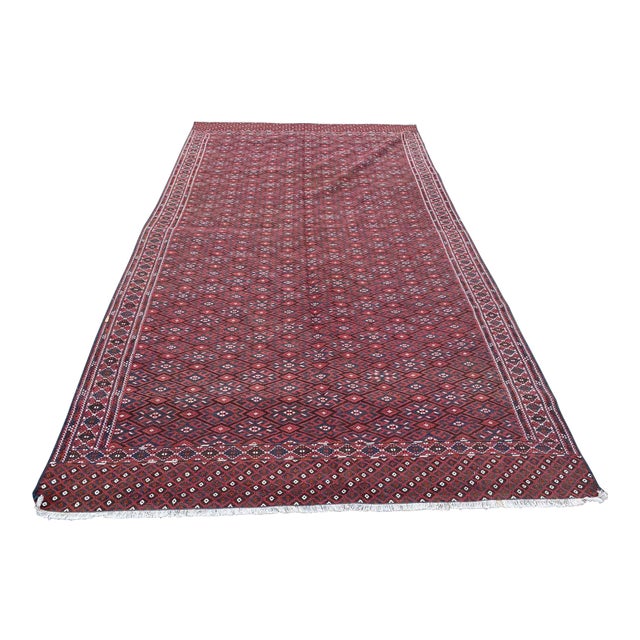 Antique Armenian Handmade Embroidered Soumak Area Rug For Sale