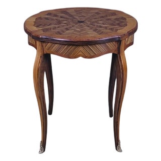 Louis XV Style Marquetry Side Table, Early 20th Century For Sale