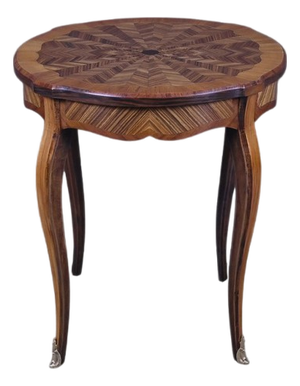 Louis XV Style Marquetry Side Table, Early 20th Century