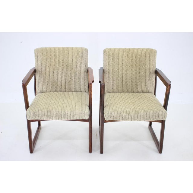 Set of Beech Armachairs, Czechoslovakia, 1960s For Sale - Image 4 of 16