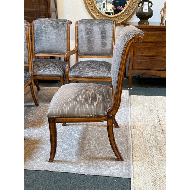 Kreiss Fleur Di Lis Dininig Room Chairs, Set of Eight For Sale - Image 10 of 12