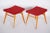 Set of Mid-Century Red Beech Stools, 1960s For Sale - Image 4 of 7
