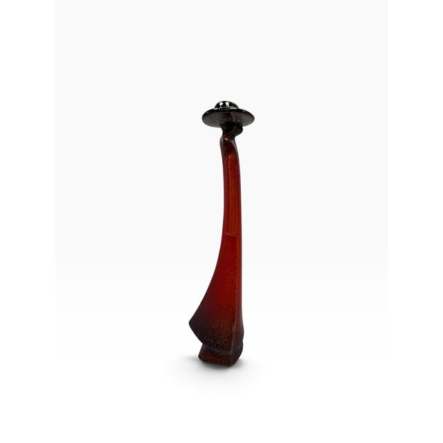 Kosta Boda Kosta Boda "Catwalk" Series "Pretty Woman" Red Art Glass Sculpture by Kjell Engman For Sale - Image 4 of 6