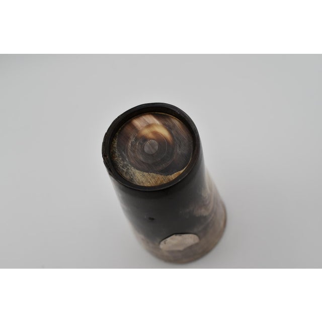 Mid 18th Century Horn Cup With Sterling Silver Placard For Sale - Image 4 of 10