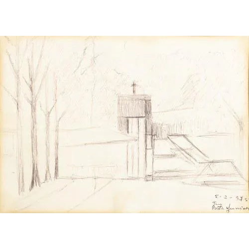 Costa Junior, Tui, Pencil Drawing on Paper For Sale