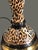 Hollywood Regency Decorative Animal Print Leopard Ceramic Candlestick Table Lamp For Sale - Image 4 of 11