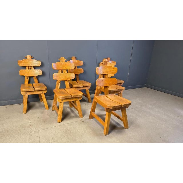 Vintage Brutalist Dining Chairs, 1960s, Set of 6 For Sale - Image 11 of 17