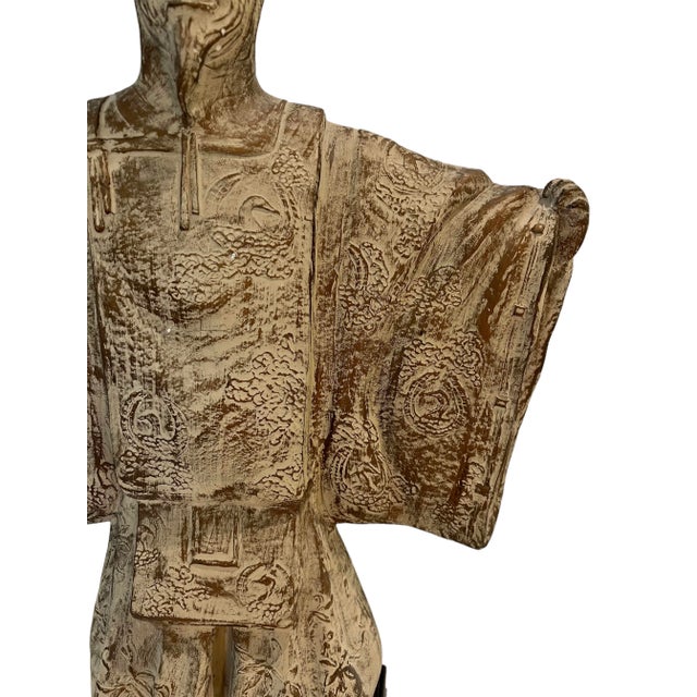 Japanese Large Japanese Samurai Sculpture by Austin Productions, “The Uesugi” 1981, 24" Tall For Sale - Image 3 of 13
