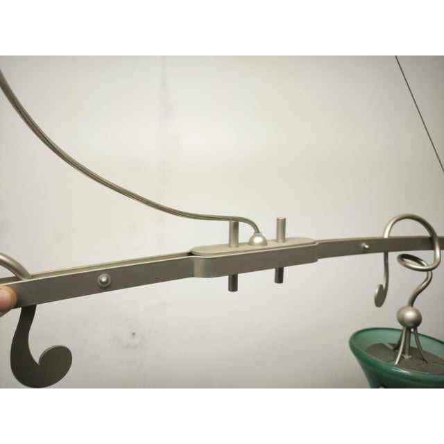 Mid-Century Modern Four-Light Suspension Lamp International, 1990s For Sale - Image 3 of 14