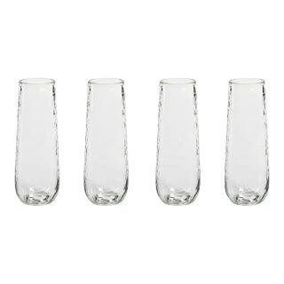 Kaz Hammered Stemless Champagne Flutes, Set of 4 For Sale