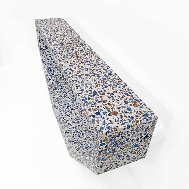 Stone Italian White Terrazzo and Marble Arcata Console Table from Domus Studio, 2020s For Sale - Image 7 of 11