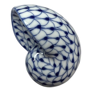 Andrea by Sadek Hand Painted Ceramic Shell For Sale