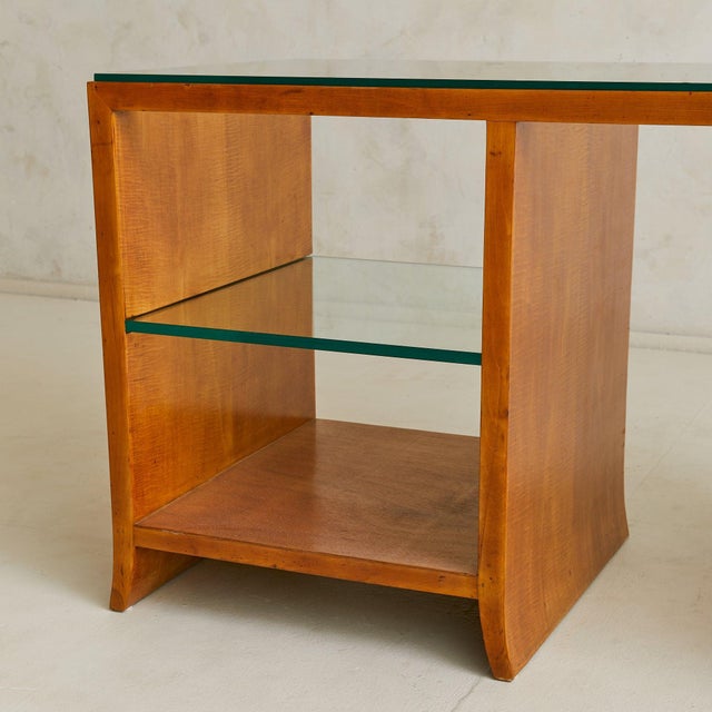 Italian Wood + Glass Desk in the Manner of Paolo Buffa, 1950s For Sale - Image 13 of 18