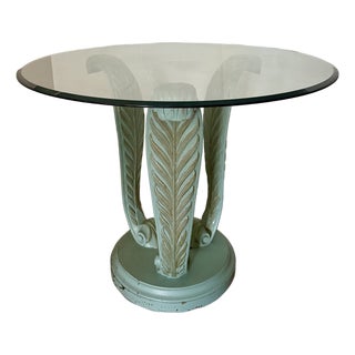 Empire Style Carved Wood Entry Hall/Dining Table For Sale