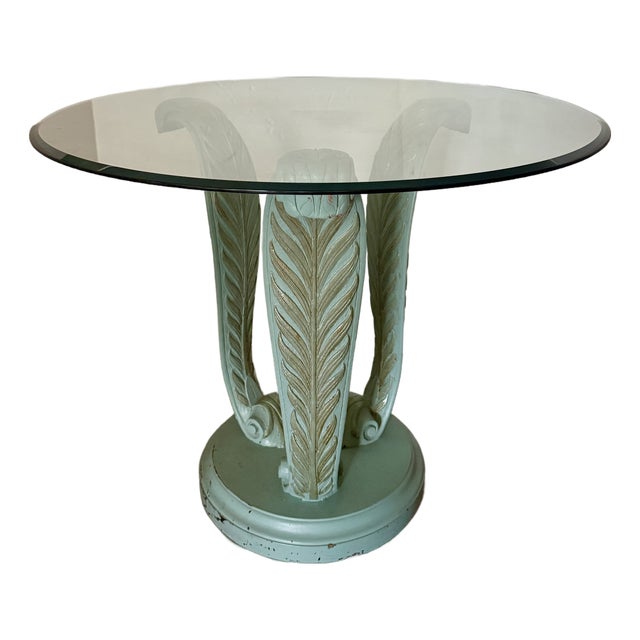 Empire Style Carved Wood Entry Hall/Dining Table For Sale