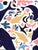 A modern abstract pastoral landscape An elegant, abstract oil painting of shapes and animals in nature executed in a...