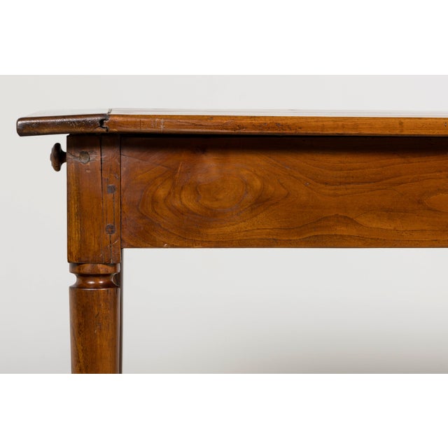 Wood Mid-19th Century French Walnut Dining Table With Drawers, Provence For Sale - Image 7 of 18