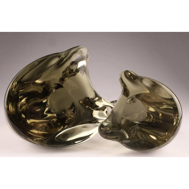 Pair of Signed 1970s Livio Seguso Murano Art Glass Bear Sculptures For Sale In New York - Image 6 of 8