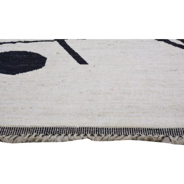 Moroccan Azilal Hand Knotted Wool Rug,9'X12' For Sale - Image 4 of 6