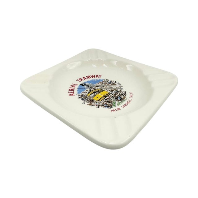 Mid-Century Modern Vintage Aerial Tramway Palm Springs, California Ceramic Ashtray Catchall Dish For Sale - Image 3 of 10