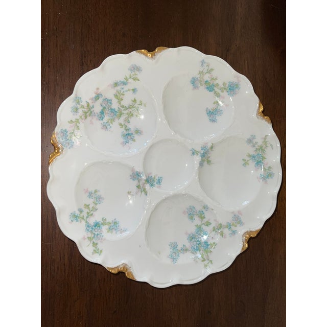 Vintage Theodore Haviland Limoges Matching Oyster Plates Set of 4