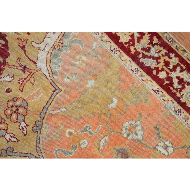 Indian Marvelous Antique Agra Accent Size Rug For Sale - Image 3 of 6