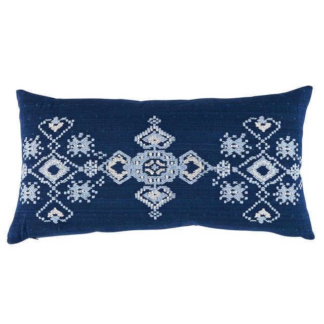 This pillow features Nadira Embroidery with a knife edge finish. Inspired by Moroccan needlework, Nadira Embroidery in...