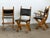 Brutalist Dutch Oak and Leather X-Frame Chairs by Bram Sprij, 1960s, Set of 6 For Sale - Image 6 of 16