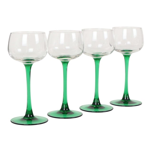 Vintage Luminarc Alsace Wine Glasses, 1970s, Set of 4 For Sale - Image 14 of 15