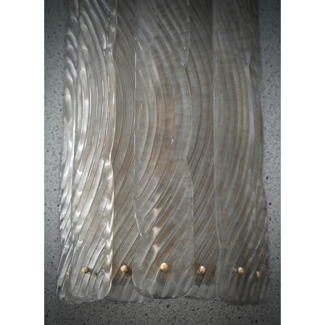 Murano Art Glass Semi Circle Transparent Wall Light, 2000 For Sale - Image 4 of 10