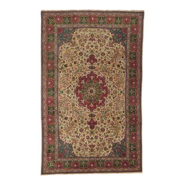 Late 20th Century Vintage Persian Tabriz Rug, 06'06 X 10'05 For Sale