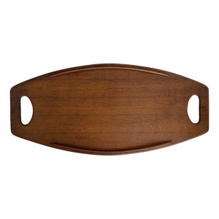 1960s Dansk Teak Surfboard Serving Tray by Jens Quistgaard, Made in Denmark For Sale