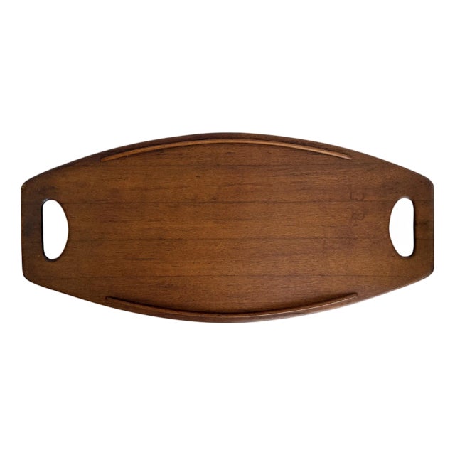 1960s Dansk Teak Surfboard Serving Tray by Jens Quistgaard, Made in Denmark For Sale
