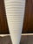 Michael Taylor Vintage 1980s Postmodern White 1980s White Plaster Textured Ribbed Floor Lamp With Original Lamp Shade For Sale - Image 4 of 12