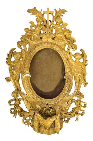 Mercury Gilt Bronze Stoup and Photo Frame, 18th Century
