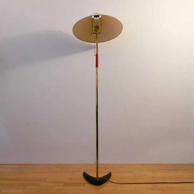 Kalmar Brass and Cast Iron Floor Lamp by J.T. Kalmar for Kalmar, 1950s For Sale - Image 4 of 10