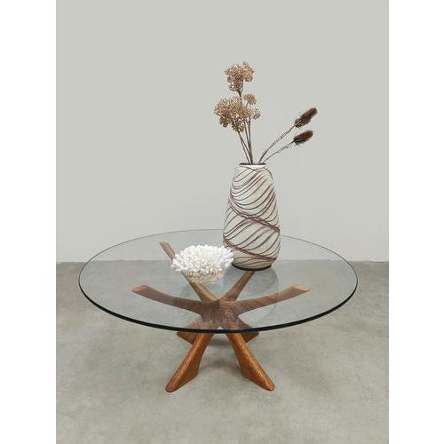 Vintage T118 Round Coffee Table by Illum Wikkelsø for Niels Eilersen, 1960s For Sale - Image 4 of 8